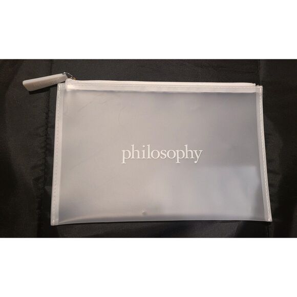 Philosophy Other - PHILOSOPHY Toiletry Cosmetic Makeup Travel Bag With Zipper Waterproof CLEAR NEW
